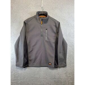 Timberland PRO Pullover Mens S Gray Quarter Zip Original Fit Streetwear Outdoor